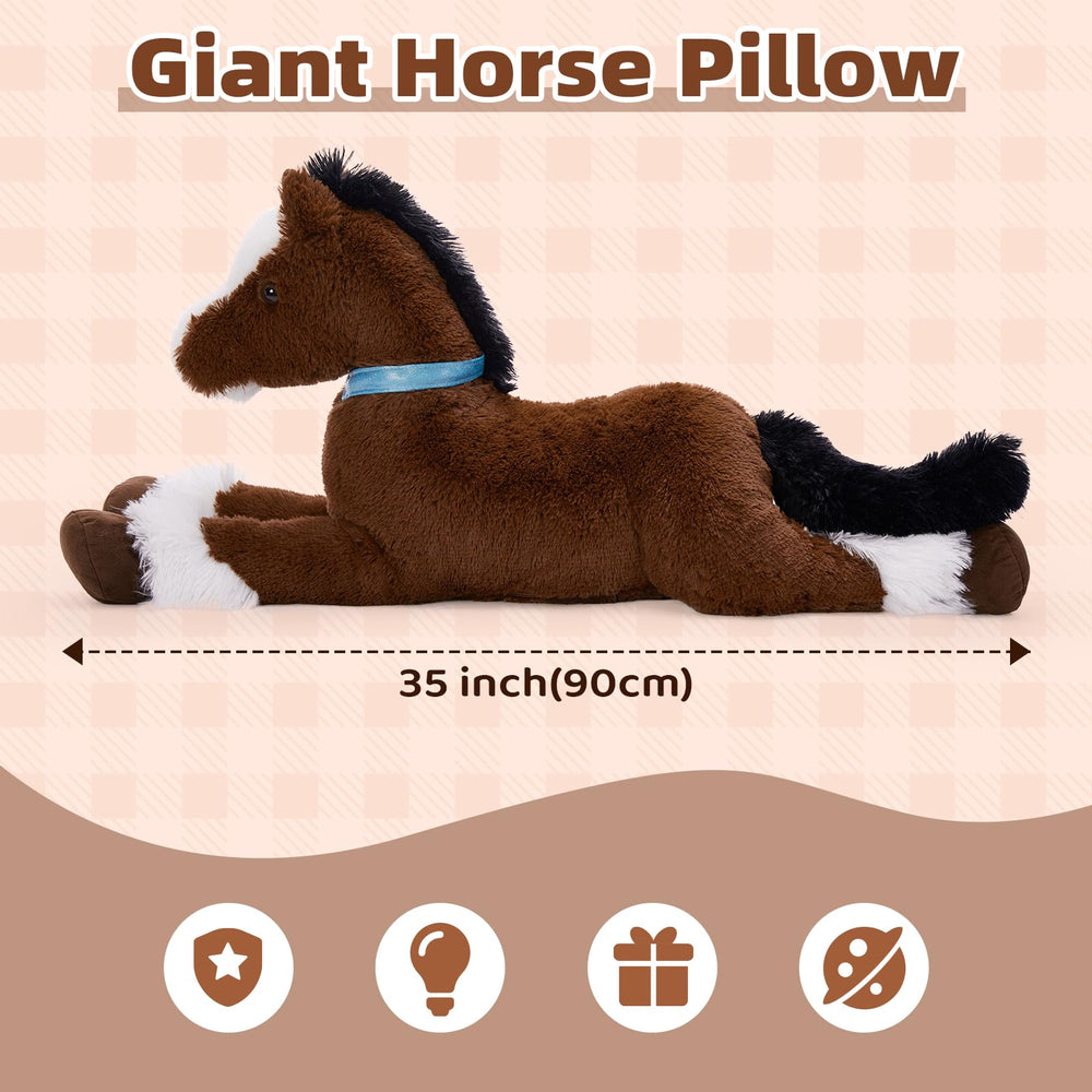 Tezituor horse plush reins and face detail showing lifelike charm.