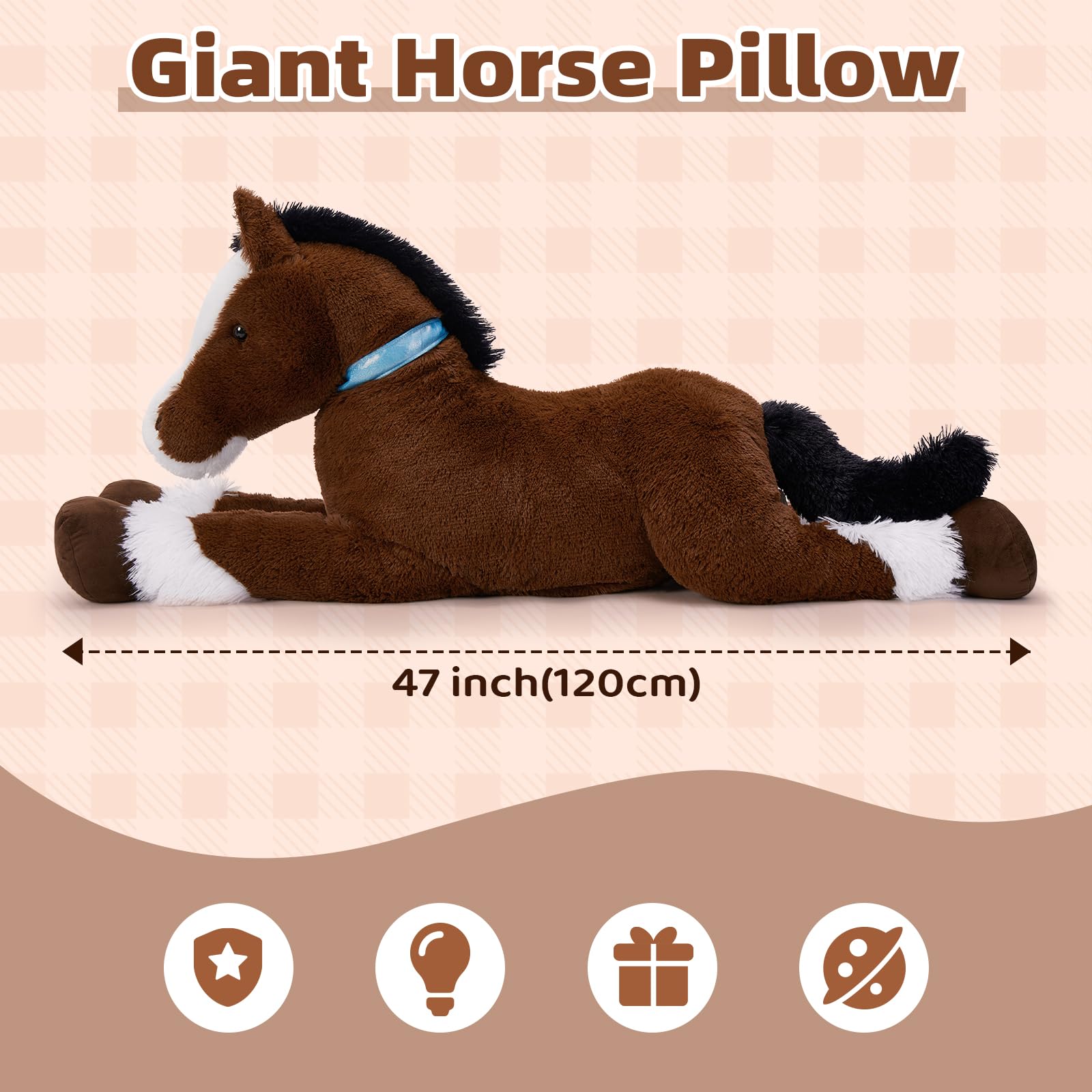 Tezituor horse plush riding toy sparks imaginative play for children.