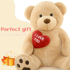 Tezituor large brown plush teddy ready for cozy couch snuggles.