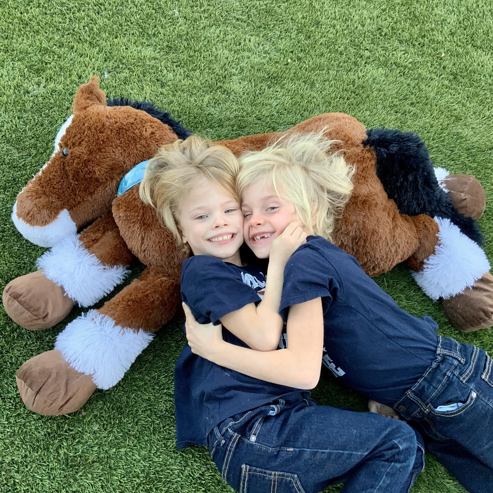 Tezituor large stuffed mustang plush toy adds cozy decor and seating support.