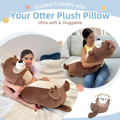Tezituor Long Otter Pillow ideal for office breaks and reading.