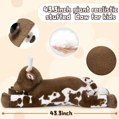 Tezituor longhorn cow plush in a bedroom decor setup.