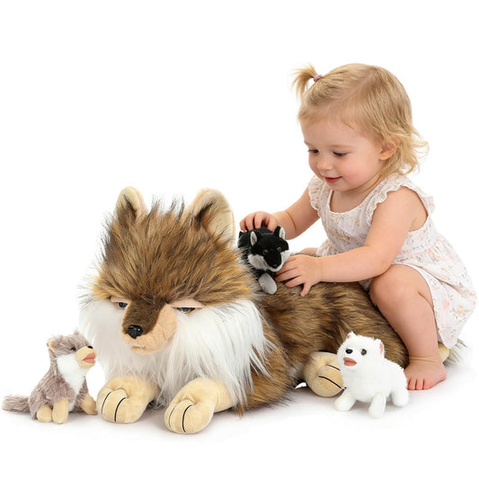 Tezituor mama wolf 20-inch plush ready for cozy hugs