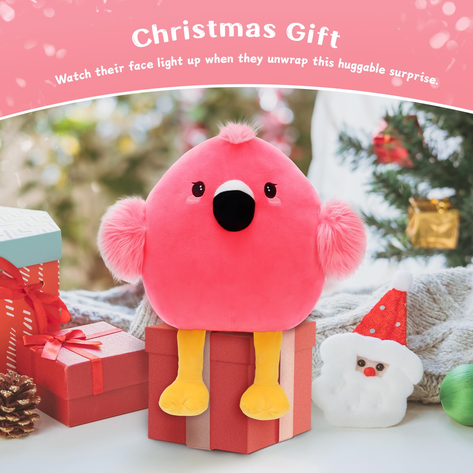 Tezituor night-time snuggle flamingo plush provides cozy comfort for bedtime.