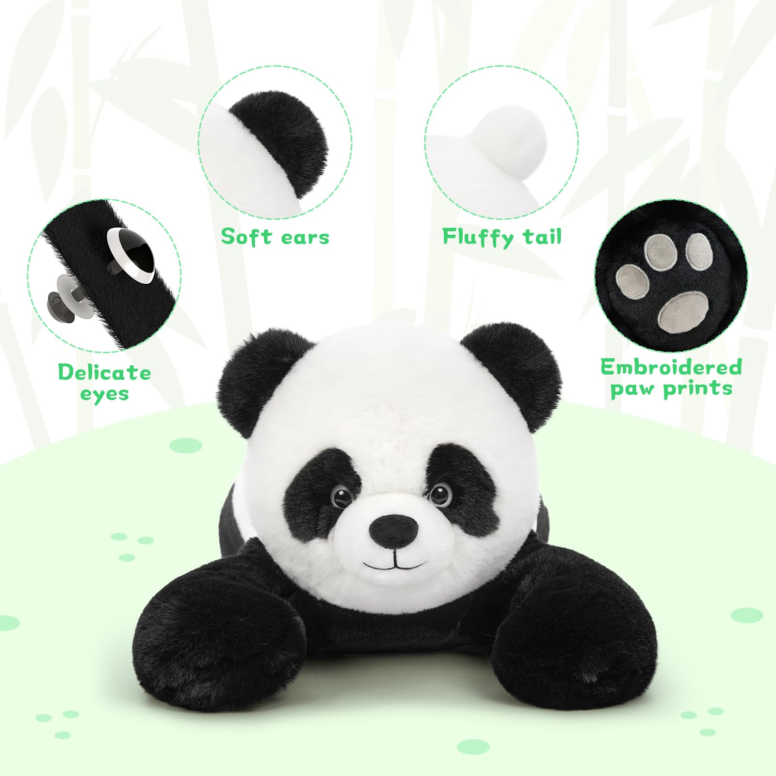 Premium fabric and hypoallergenic filling give soft, durable snuggles.