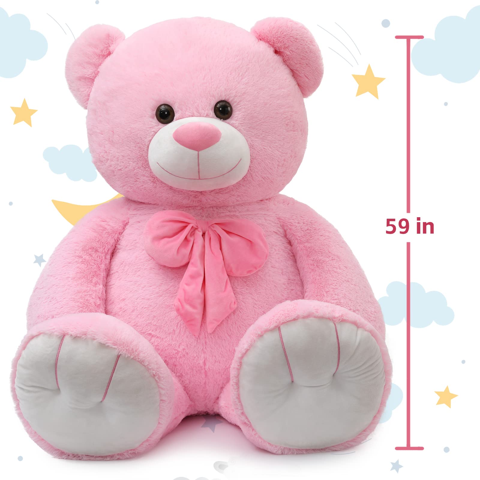 Tezituor pink teddy makes a perfect gift for birthdays or holidays.
