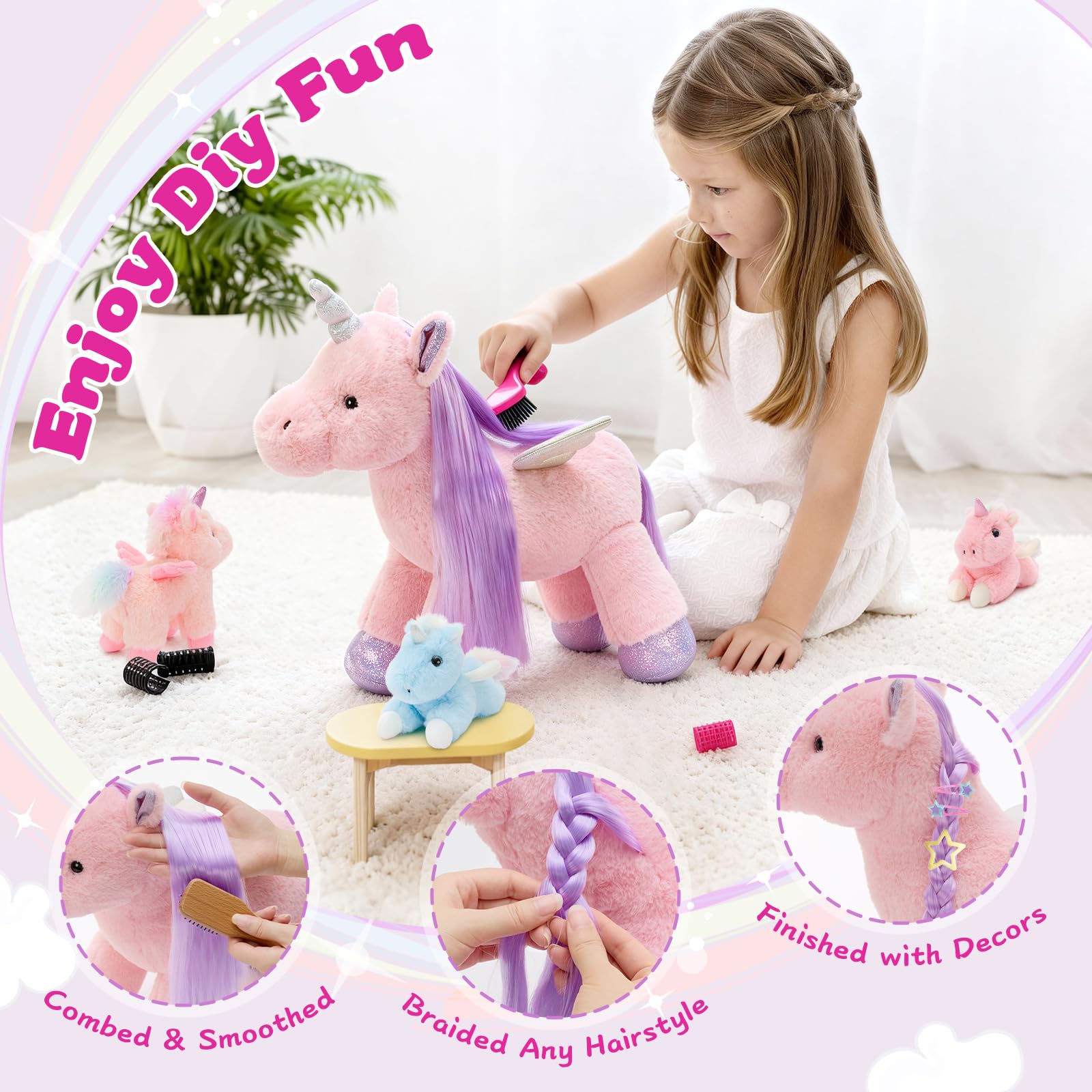Tezituor mommy unicorn tummy reveal with three babies inspires storytelling and organization.