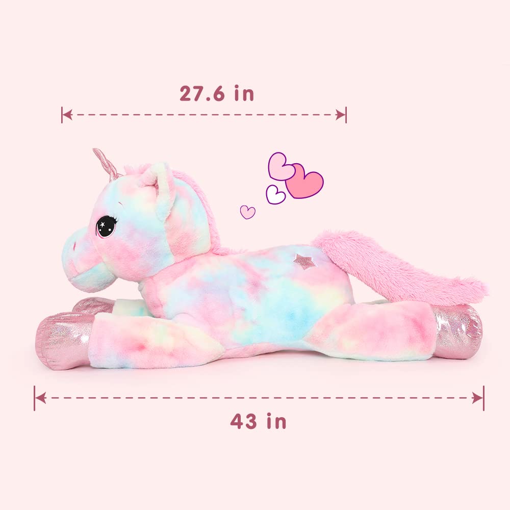 Tezituor rainbow-mane unicorn plush designed for imaginative play