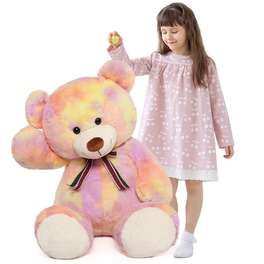 Tezituor rainbow yellow plush fabric adds cheerful decor vibes.