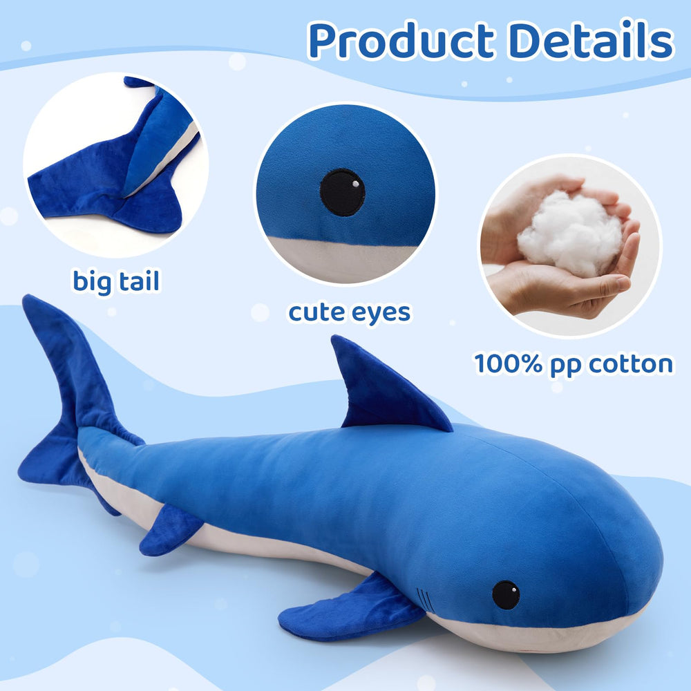 Tezituor safety eyes secured child-friendly whale plush with durable stitching