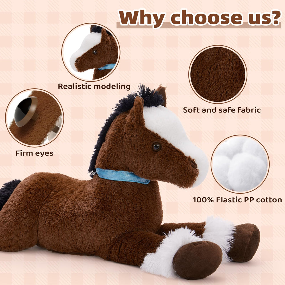 Tezituor soft pony plush body pillow provides relaxing support.