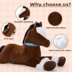 Tezituor soft pony plush body pillow provides relaxing support.