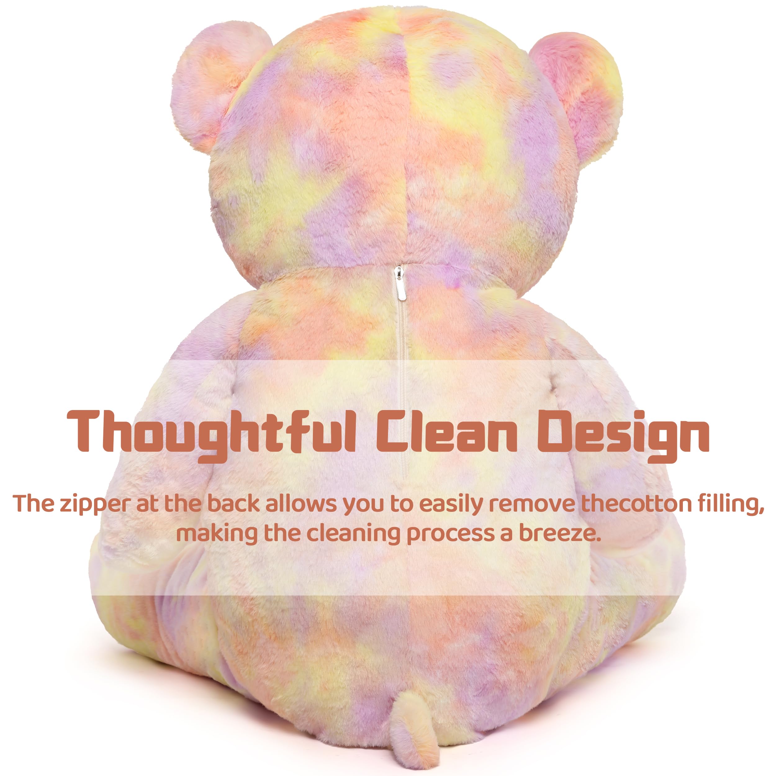 Tezituor bear back zipper enables easy cleaning.
