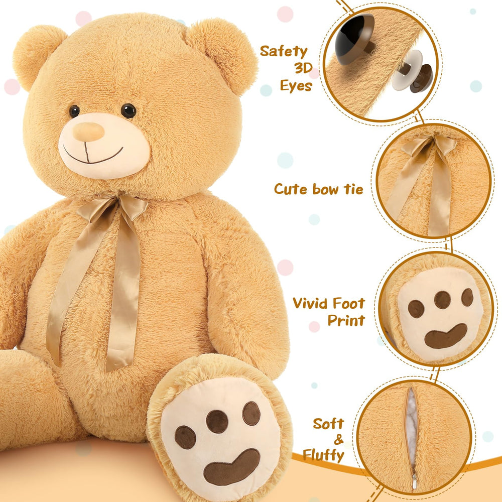 Tezituor teddy bear in bedroom decor; doubles as cuddly art piece.