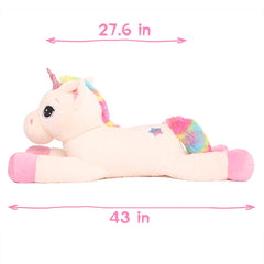 Tezituor ultra-soft velvet finish unicorn plush enhancing cuddle moments.