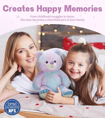 Tezituor Valentines Bear in blue purple tones perfect for gifting and photos