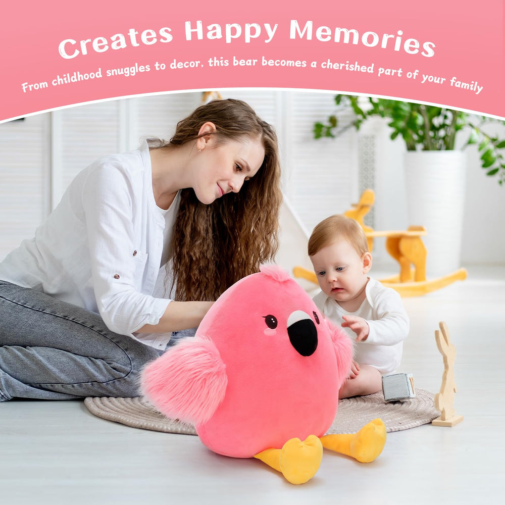 Tezituor zippered flamingo pillow toy dual-function cushion and huggable companion.