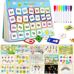 TFS TOP FANS Montessori Busy Book front cover; durable, travel-friendly learning for toddlers.