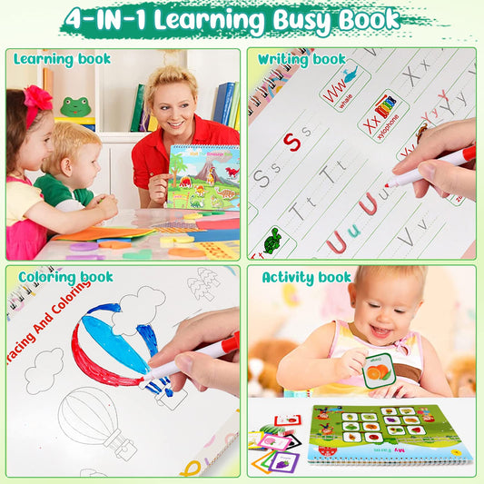 TFS TOP FANS Busy Book theme pages showing 32 activities for early literacy and math.