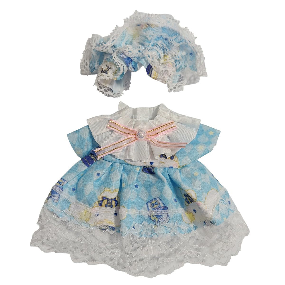 TFSUCCE 17cm doll outfit detail for blue head flower dress, perfect for close-ups and social posts.
