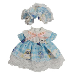 TFSUCCE 17cm doll outfit detail for blue head flower dress, perfect for close-ups and social posts.