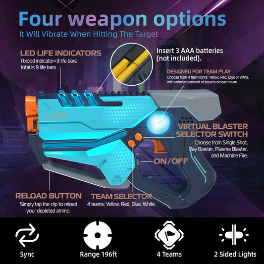 TG BLOCKS laser tag vest with sci-fi design and glowing details
