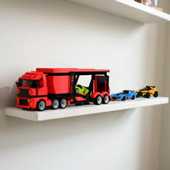 TG BLOCKS Micro Brick Car Transporter build, play, and display option.