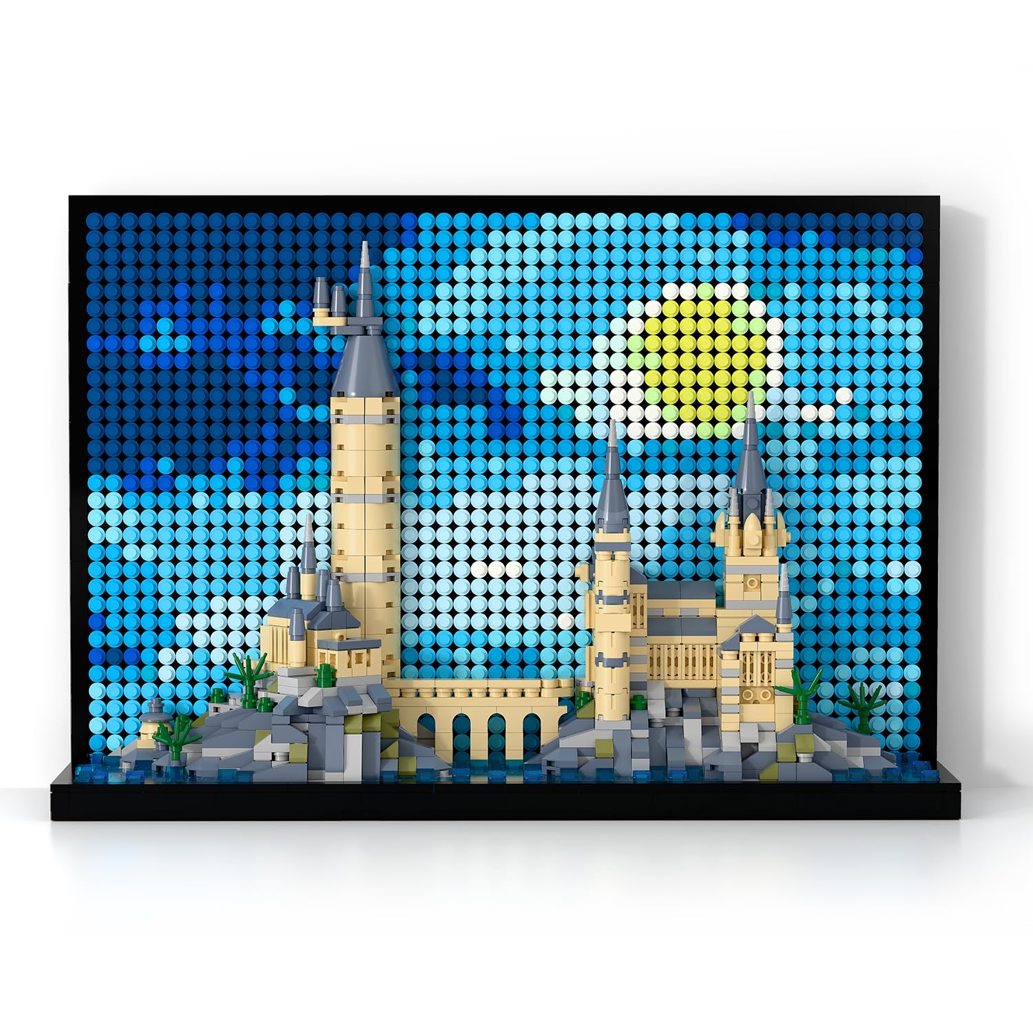 TG BLOCKS Micro Brick Wall Art Starry Night with vibrant wall display.