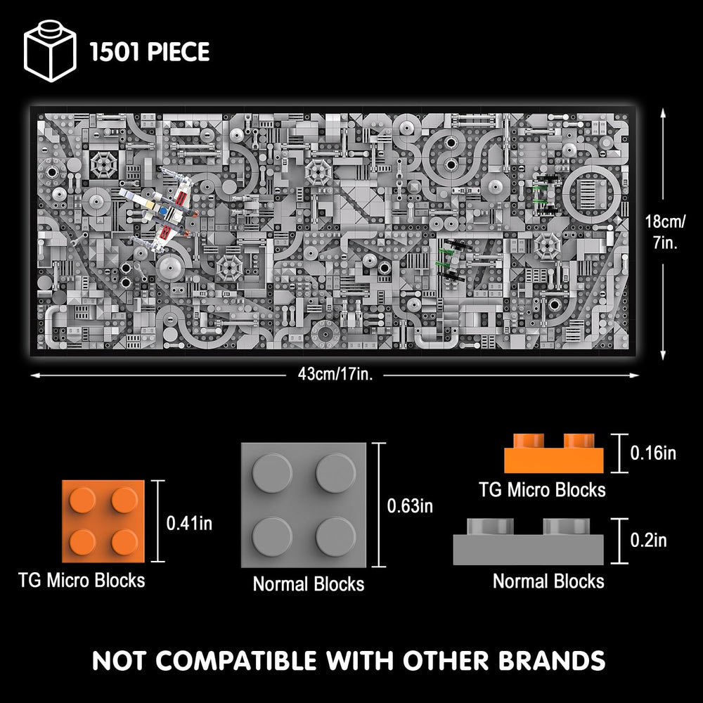 TG BLOCKS Star Trench 3D Wars Run building process shown in detailed steps for focused crafting.