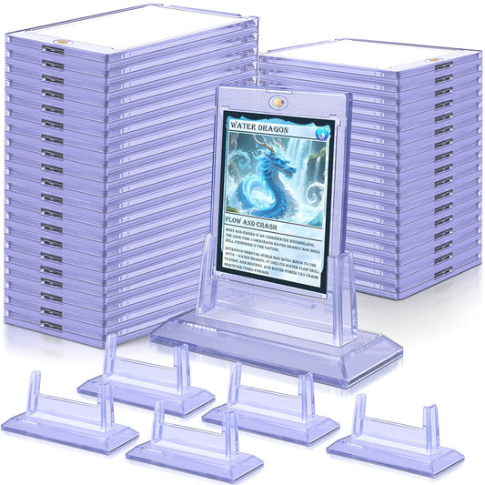 TGBet magnetic card holders in a 50-pack for secure storage and easy display