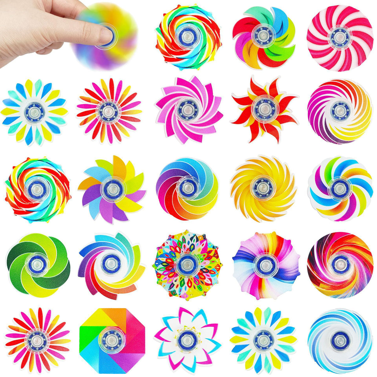 TGIQROVE 40-pack colorf ul fidget spinners for kids and adults for tactile engagement and stress relief