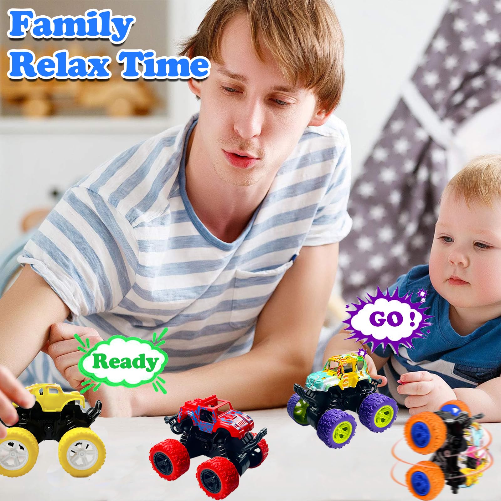 TGIQROVE mini monster trucks gift-ready pack for birthdays and rewards