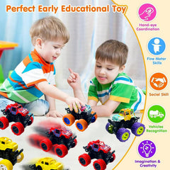 TGIQROVE mini monster trucks with rubber tires for smooth grip on any surface