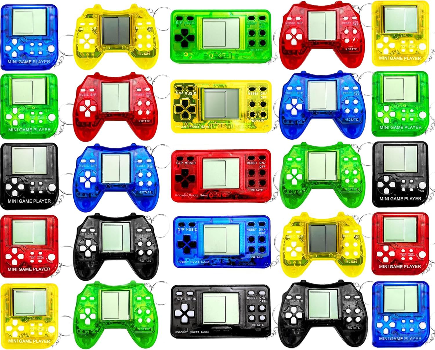 TGIQROVE blue video game keychain, portable party favor for kids