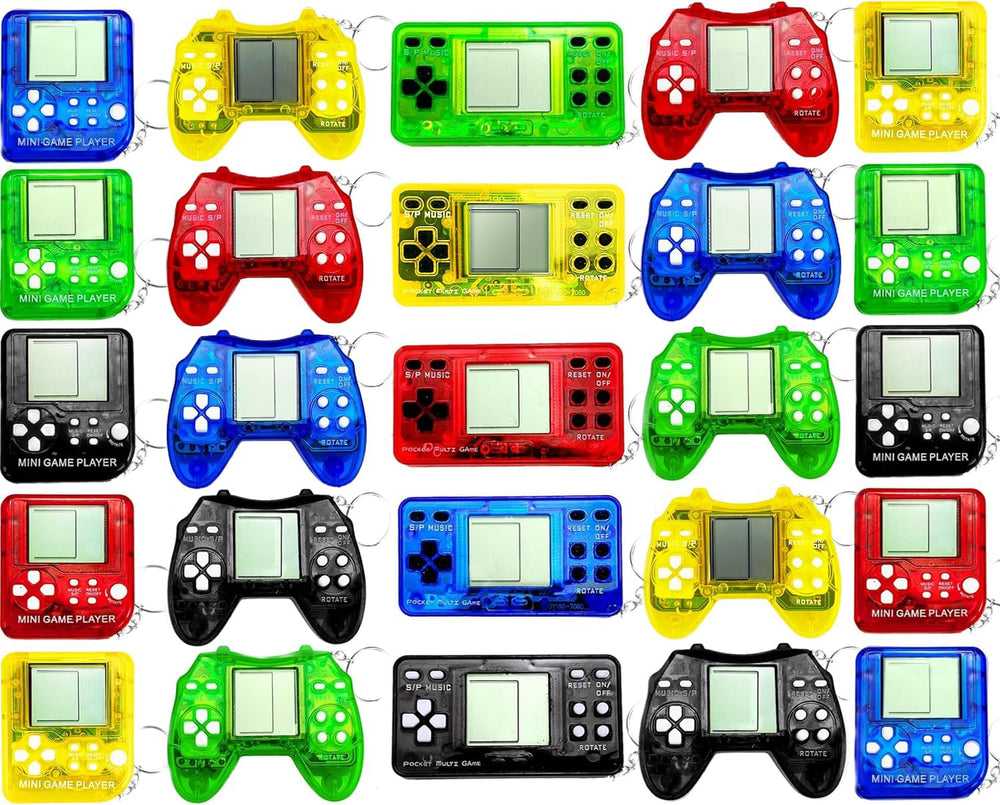 TGIQROVE blue video game keychain, portable party favor for kids
