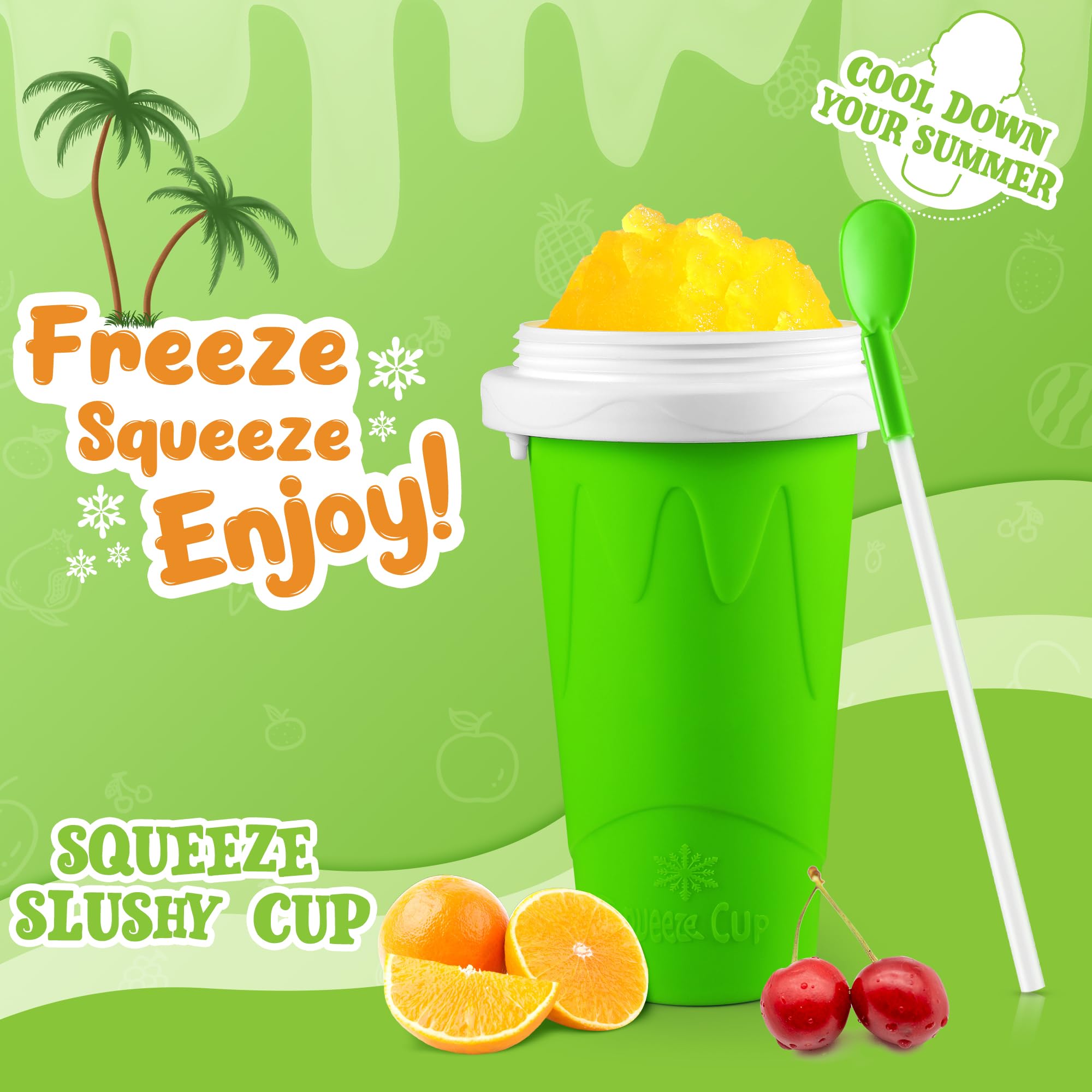 tgosomt Slushie Cup used for fuss-free, quick slushies.