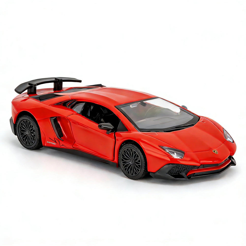 TGRCM-CZ Lamborghini Aventador front view shows realistic styling for display or play.