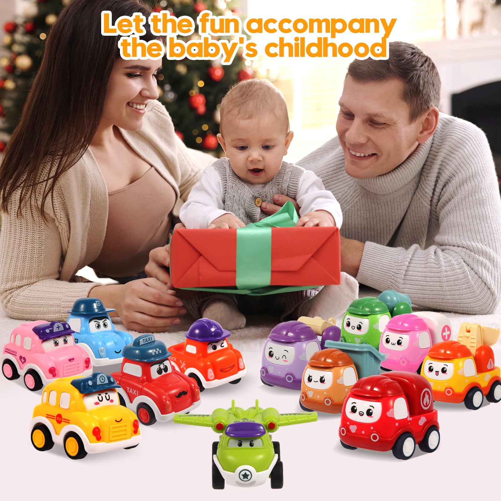 TGXLAK cars promote early play with rolling, crawling-friendly design