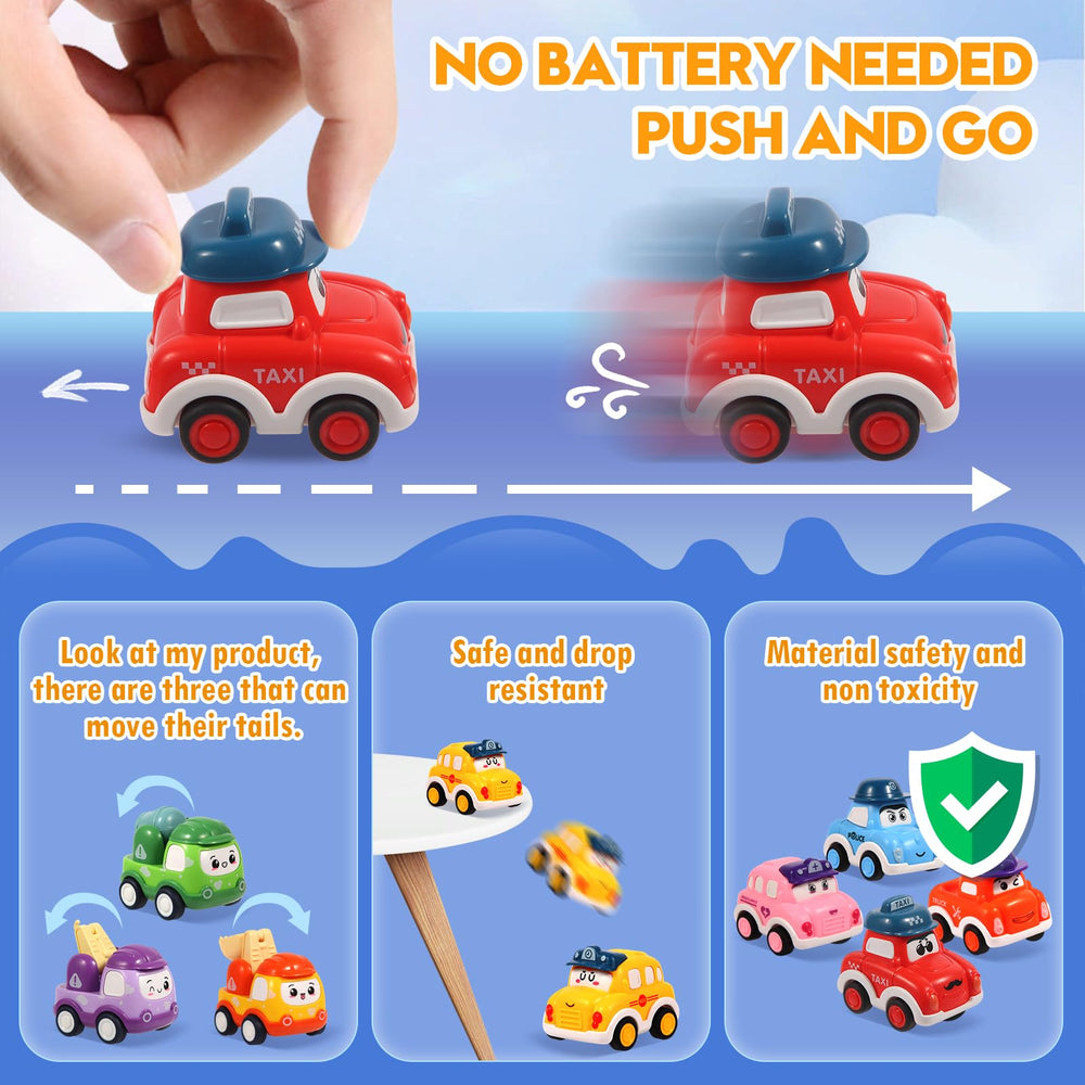 TGXLAK toy cars use ABS material with rounded edges for safe play