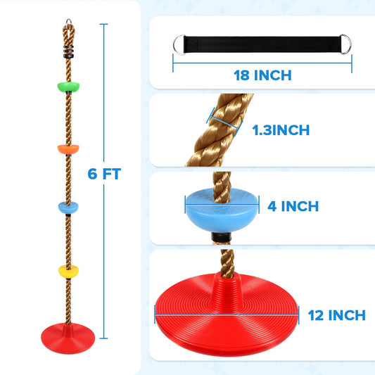 Tgzwme climbing rope with platform assembly for quick setup.