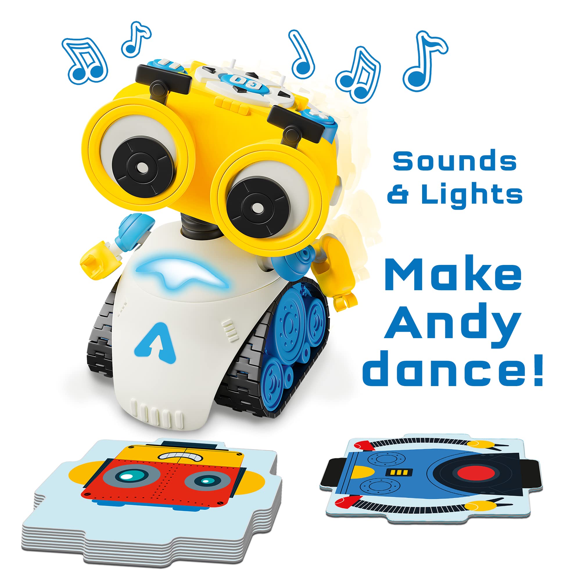 Nine robot cards guide challenges to improve sequencing skills