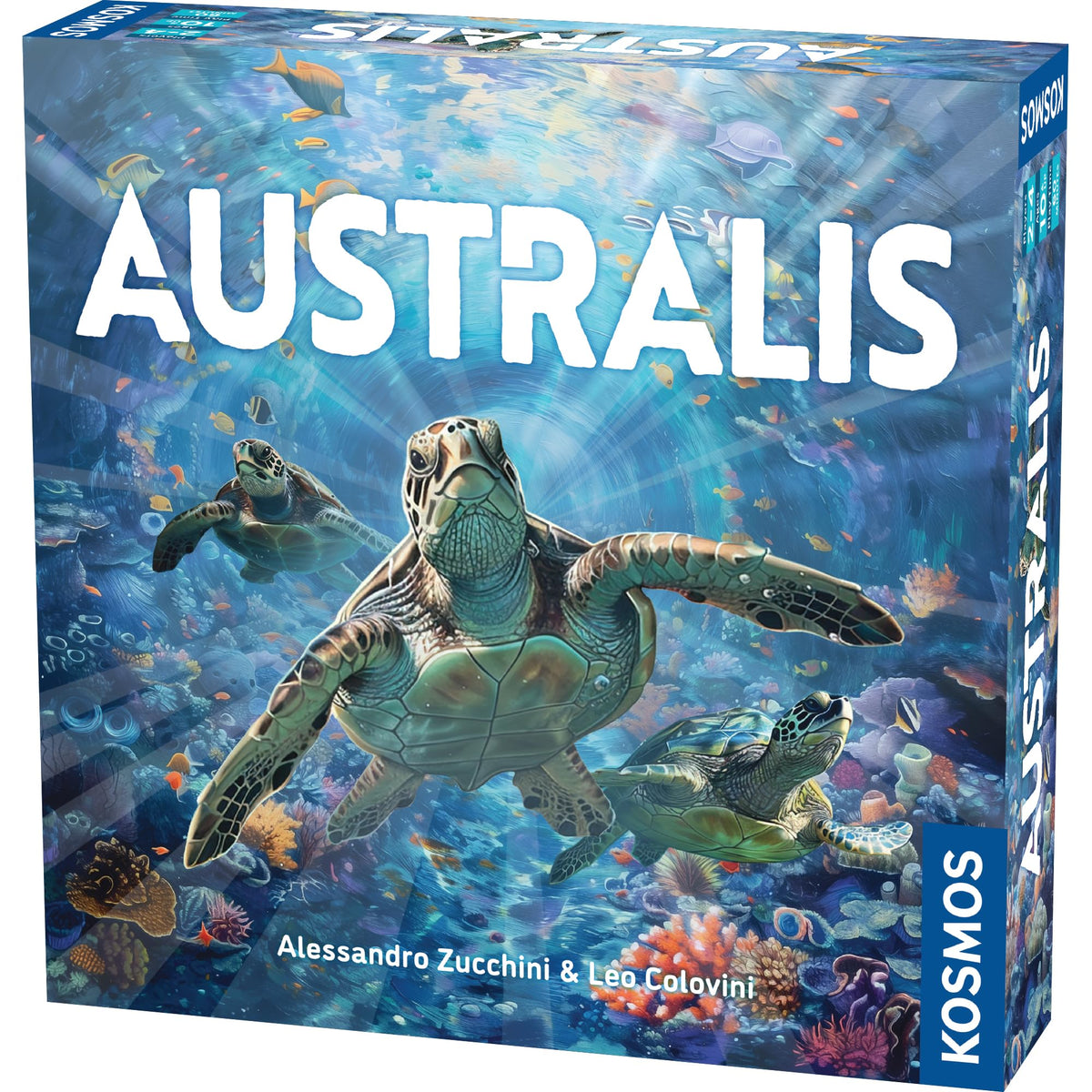 Australis dice drafting action by Thames & Kosmos, ideal for family game night.