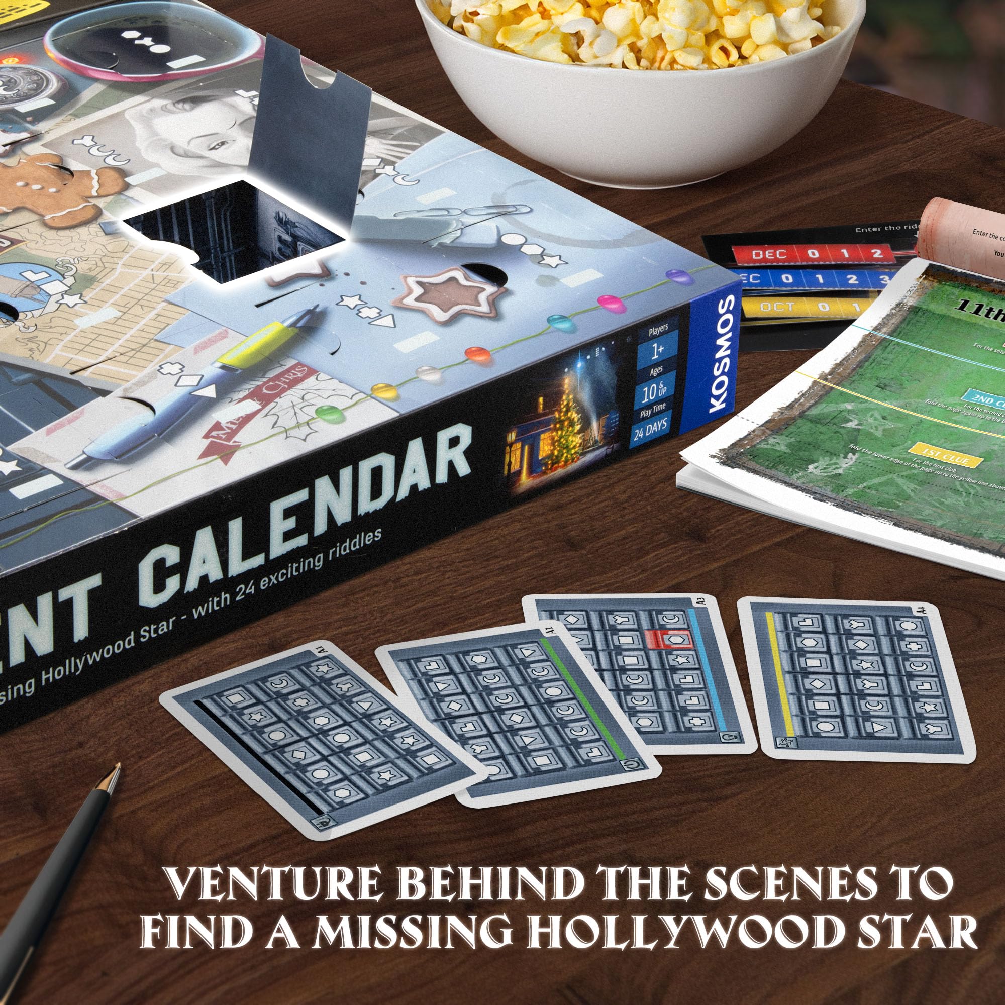 EXIT Advent Calendar footprints guide players toward clues and teamwork.