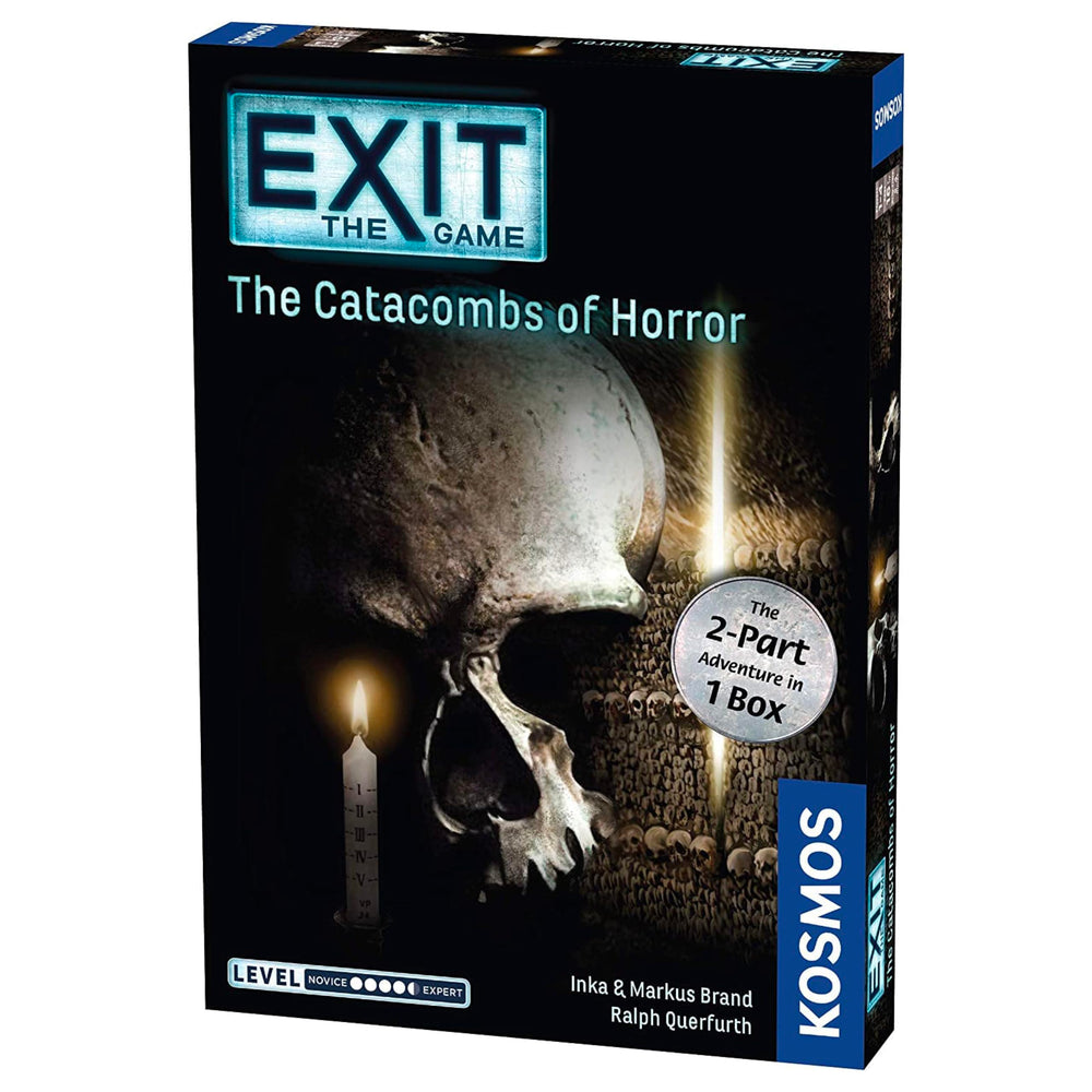 Thames Kosmos EXIT Catacombs box front for cooperative puzzle play