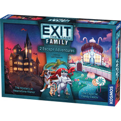 EXIT Family Meanstone Manor box offers an immersive at-home mystery for 2-4 players.