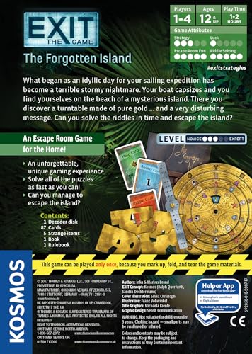 EXIT: The Forgotten Island game contents laid out for a memorable puzzle night.