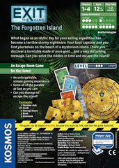 EXIT: The Forgotten Island game contents laid out for a memorable puzzle night.