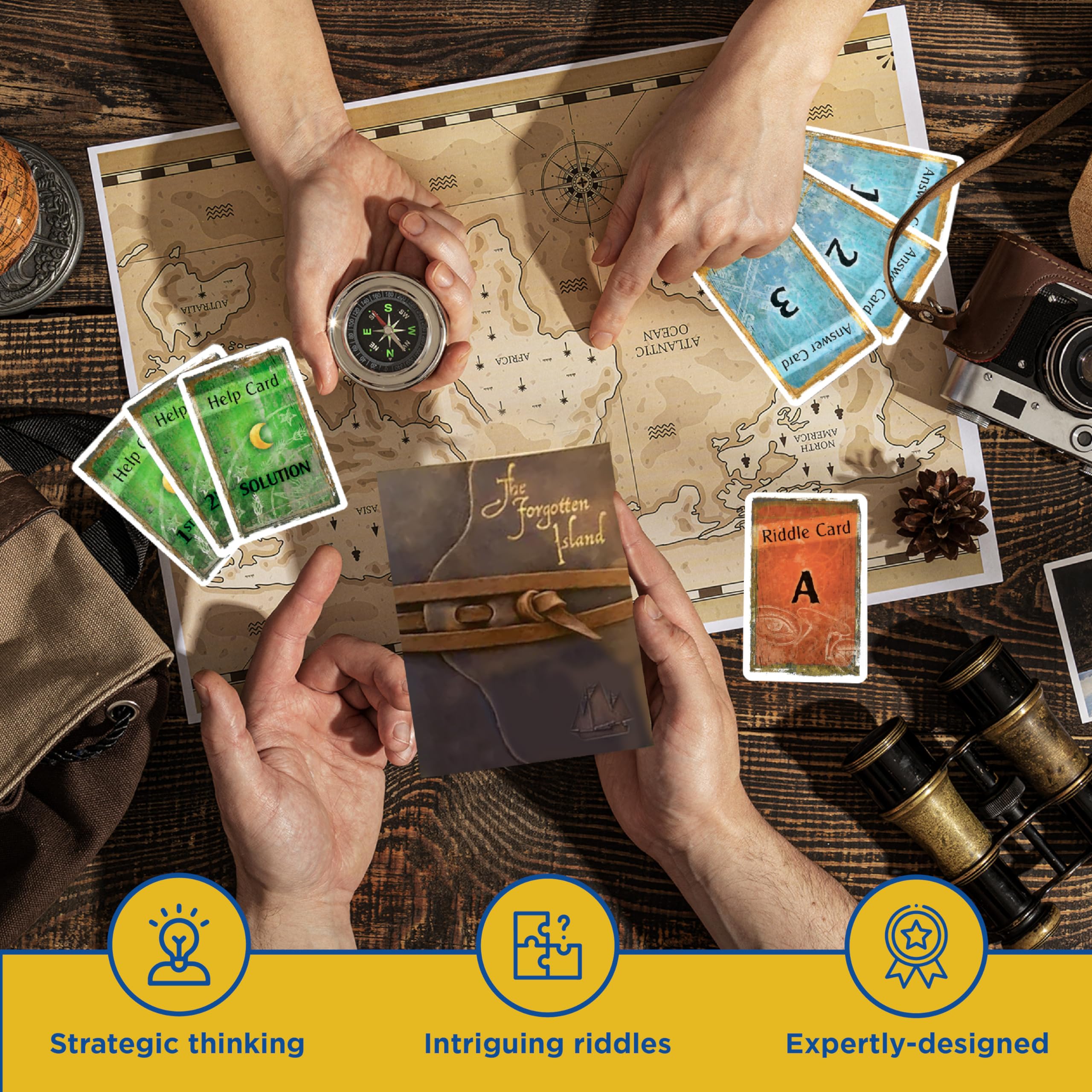 EXIT: The Forgotten Island instructions set up a family-friendly escape experience.