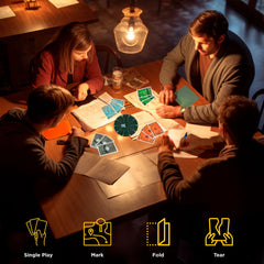 EXIT The Game team collaboration around a table boosts social fun.