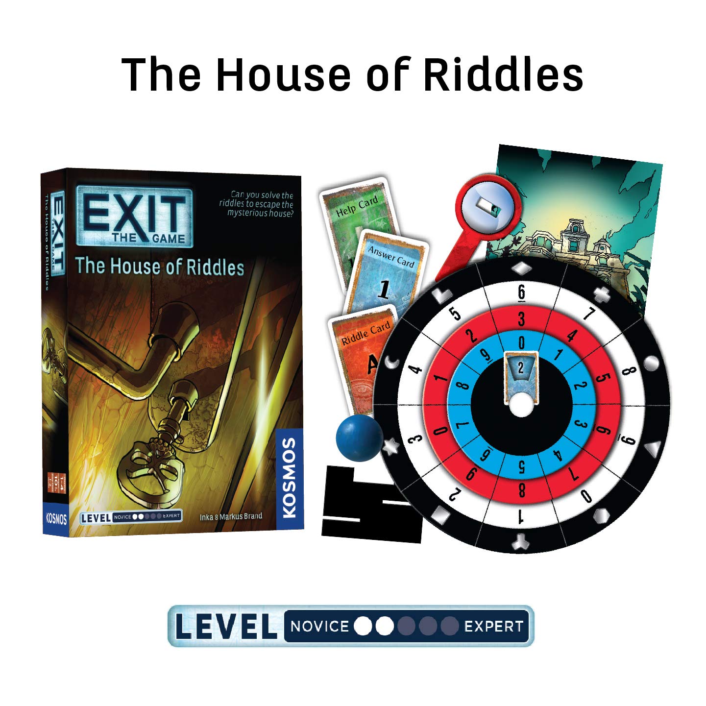 Thames & Kosmos EXIT House of Riddles box art with mystery invitation